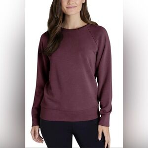 NWT Eddie Bauer Ladies' Crewneck Red (Wine)